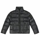 Boys Black Puffer Jacket, 1, hi-res