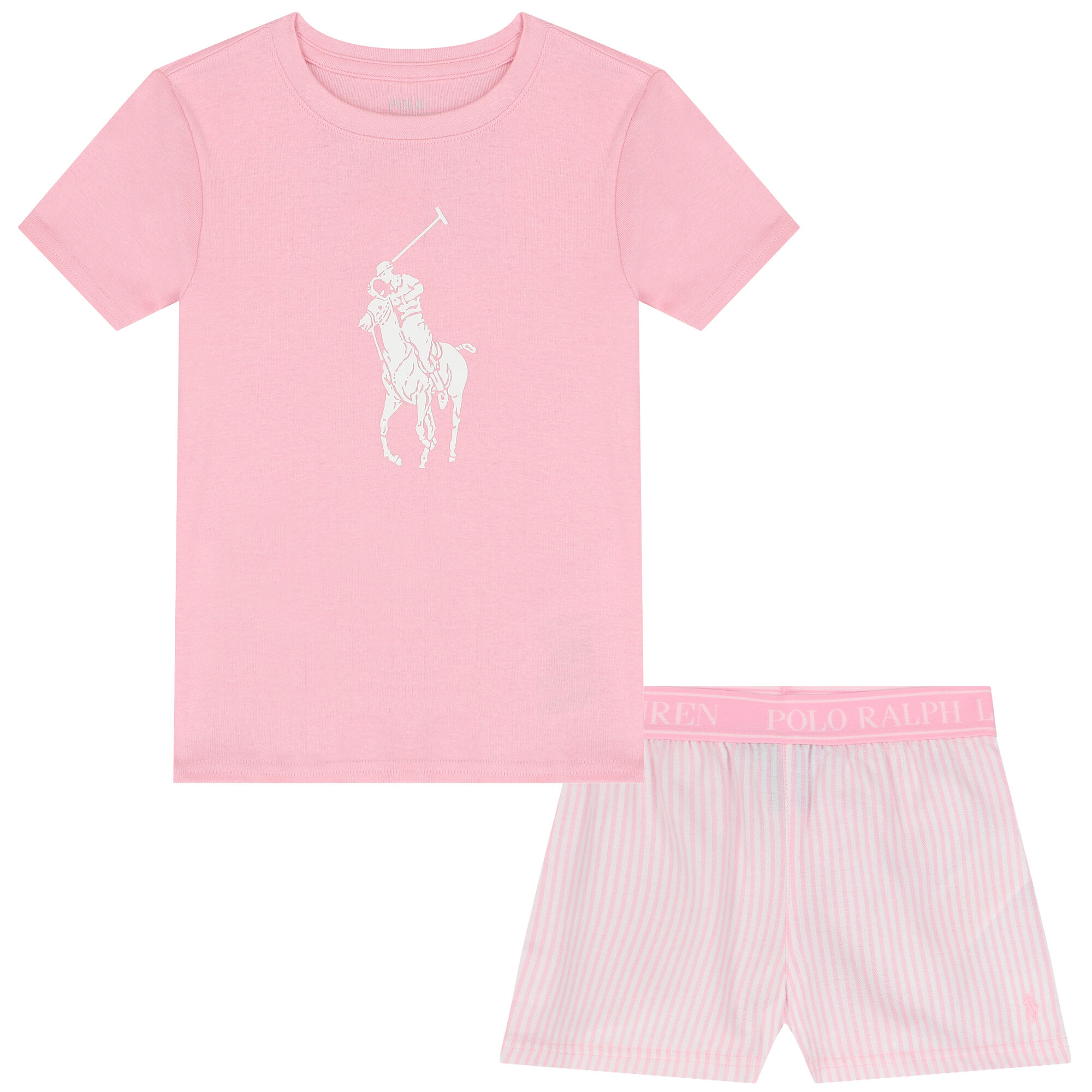Pink polo pajamas clearance