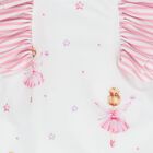 Girls White & Pink Ballerinas Swimsuit, 1, hi-res