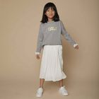 Girls Grey Logo Sweatshirt, 1, hi-res