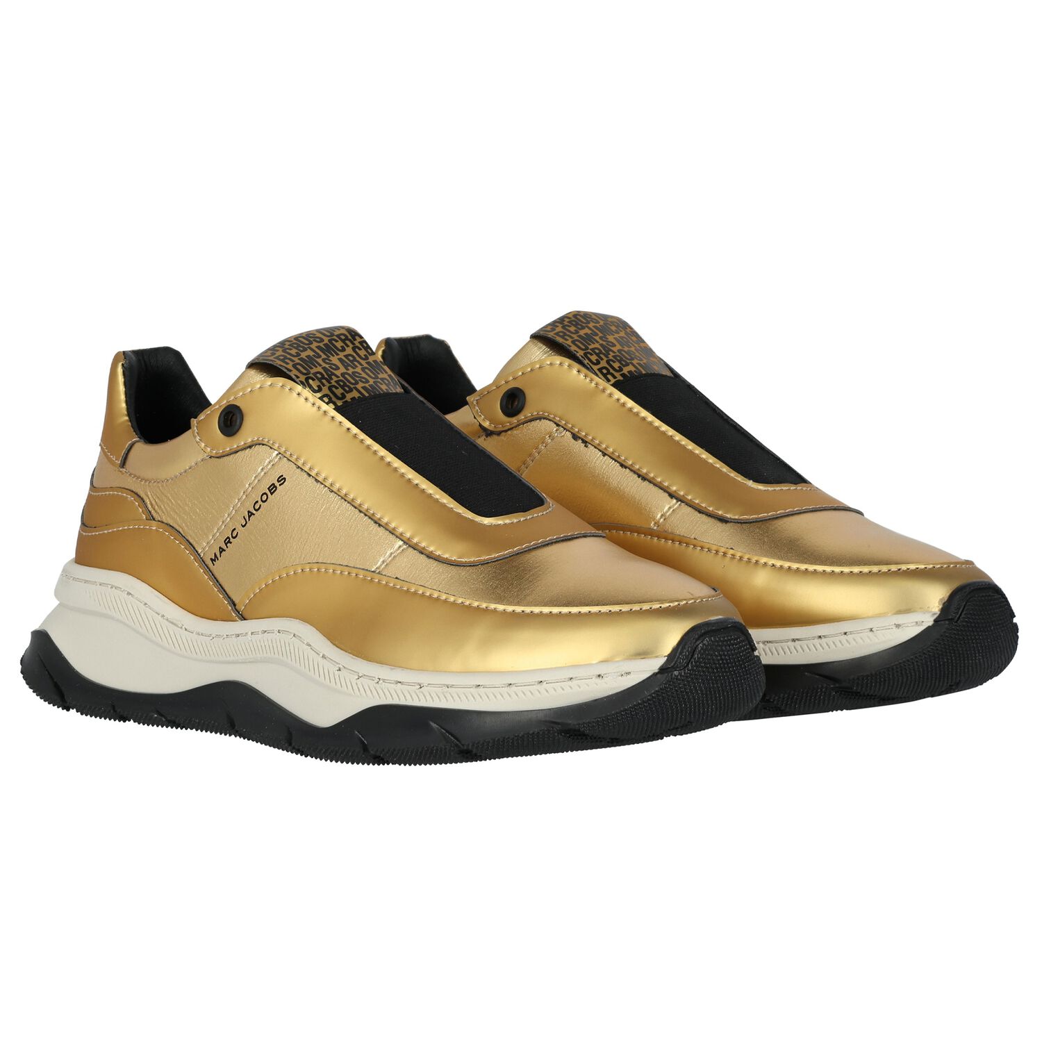 Girls Gold Logo Trainers, 1, hi-res image number null
