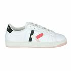 Girls White Leather Logo Trainers, 1, hi-res