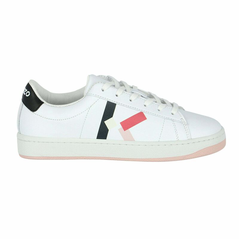 Girls White Leather Logo Trainers, 1, hi-res image number null