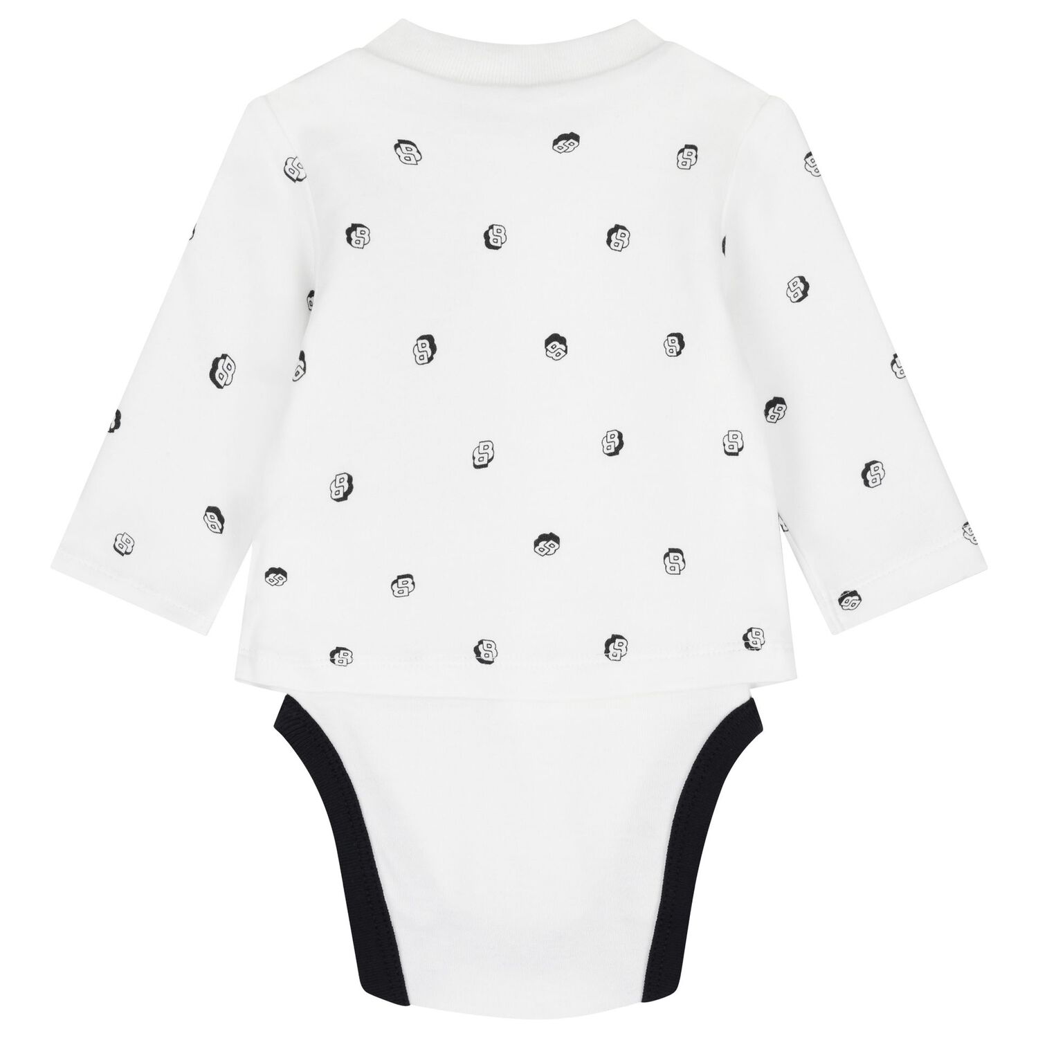 Baby Boys White & Black Bodysuit Set, 1, hi-res