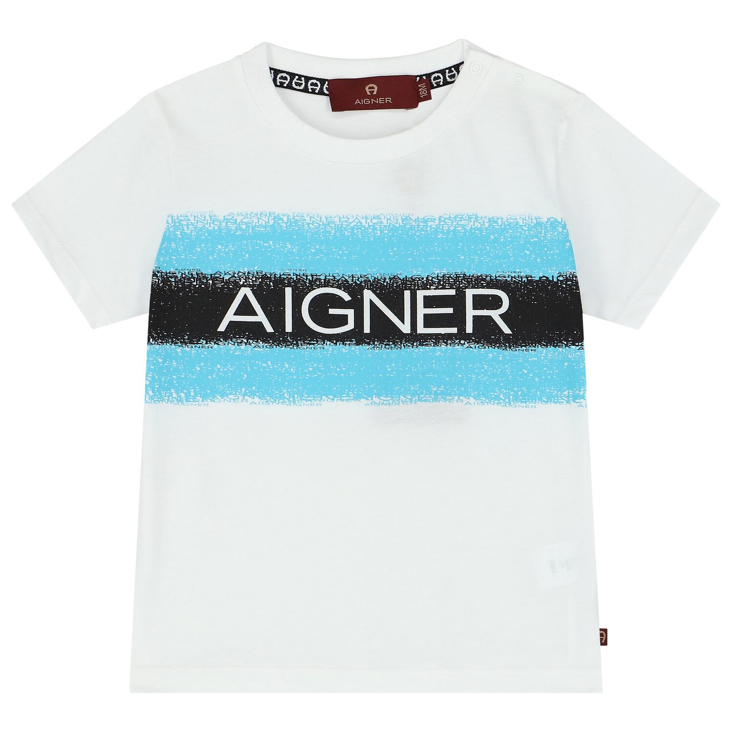 Younger Boys White Logo T-Shirt, 1, hi-res image number null
