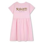 Girls Pink Tiger Logo Dress, 1, hi-res