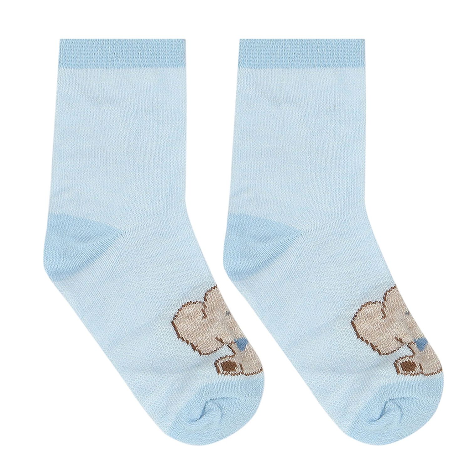 Baby Boys Blue & White Socks ( 4-Pack ), 3, hi-res
