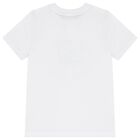 Boys White & Gold Logo T-Shirt, 1, hi-res