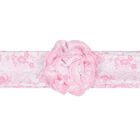 Baby Girls White & Pink Old English Roses Headband, 1, hi-res