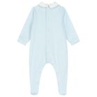 Baby Boys Blue Teddy Bear Babygrow Set, 1, hi-res