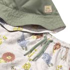 Younger Boys Ivory Swim Shorts & Hat Set, 2, hi-res