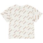 Ivory & Beige Logo T-Shirt, 1, hi-res