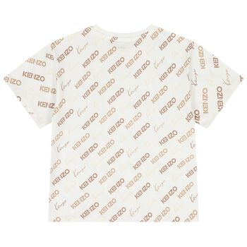 Ivory & Beige Logo T-Shirt
