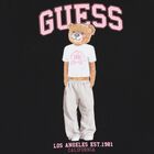 Girls Black Teddy Bear Logo T-Shirt, 2, hi-res