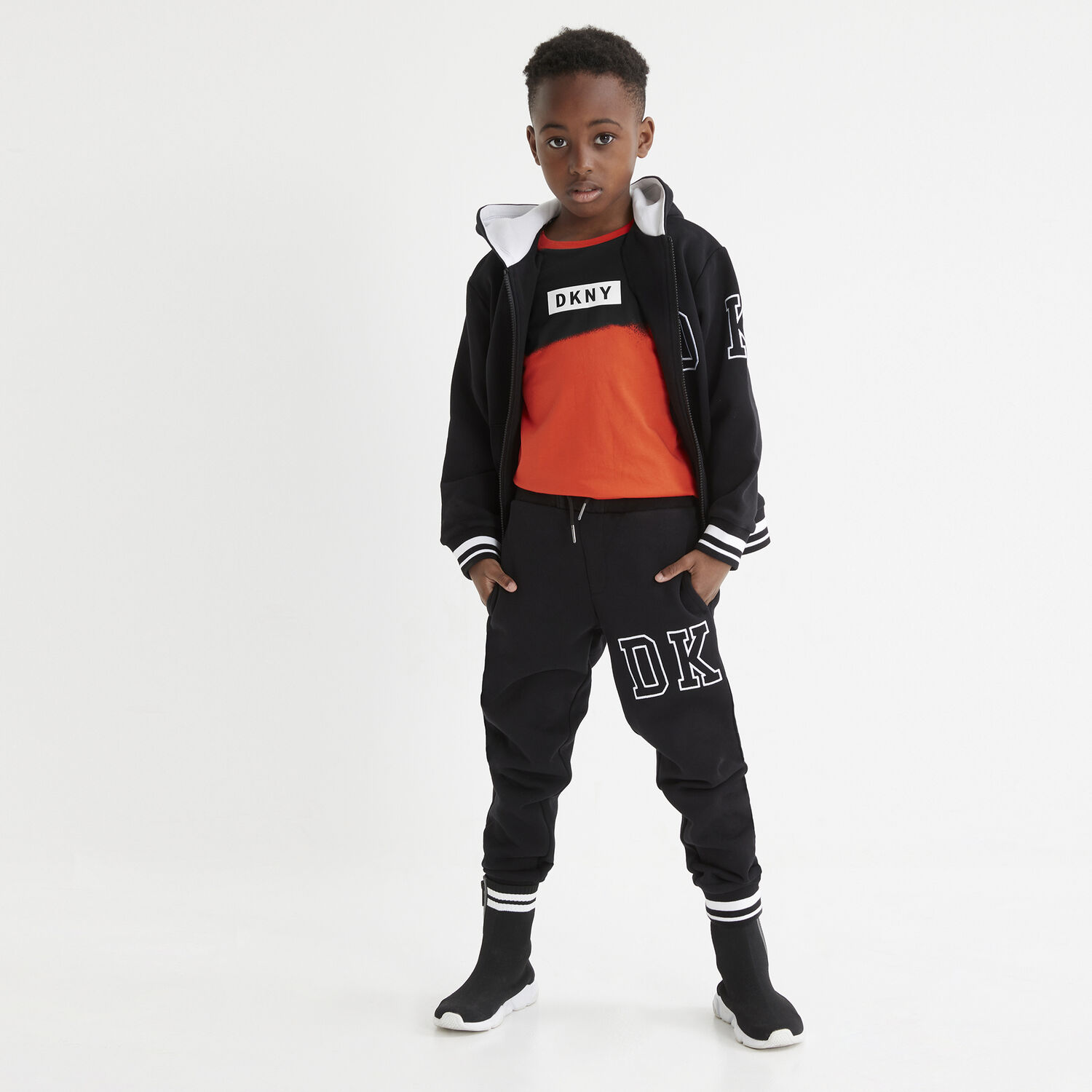 Boys Black Logo Joggers, 1, hi-res image number null