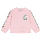 Girls Pink Floral Sweatshirt, 1, hi-res