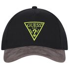 Boys Black Logo Cap, 1, hi-res