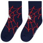 Boys Black & White Marvel Logo Socks ( 3-Pack ), 1, hi-res