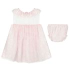 Baby Girls Pink Floral Bow Dress Set, 1, hi-res