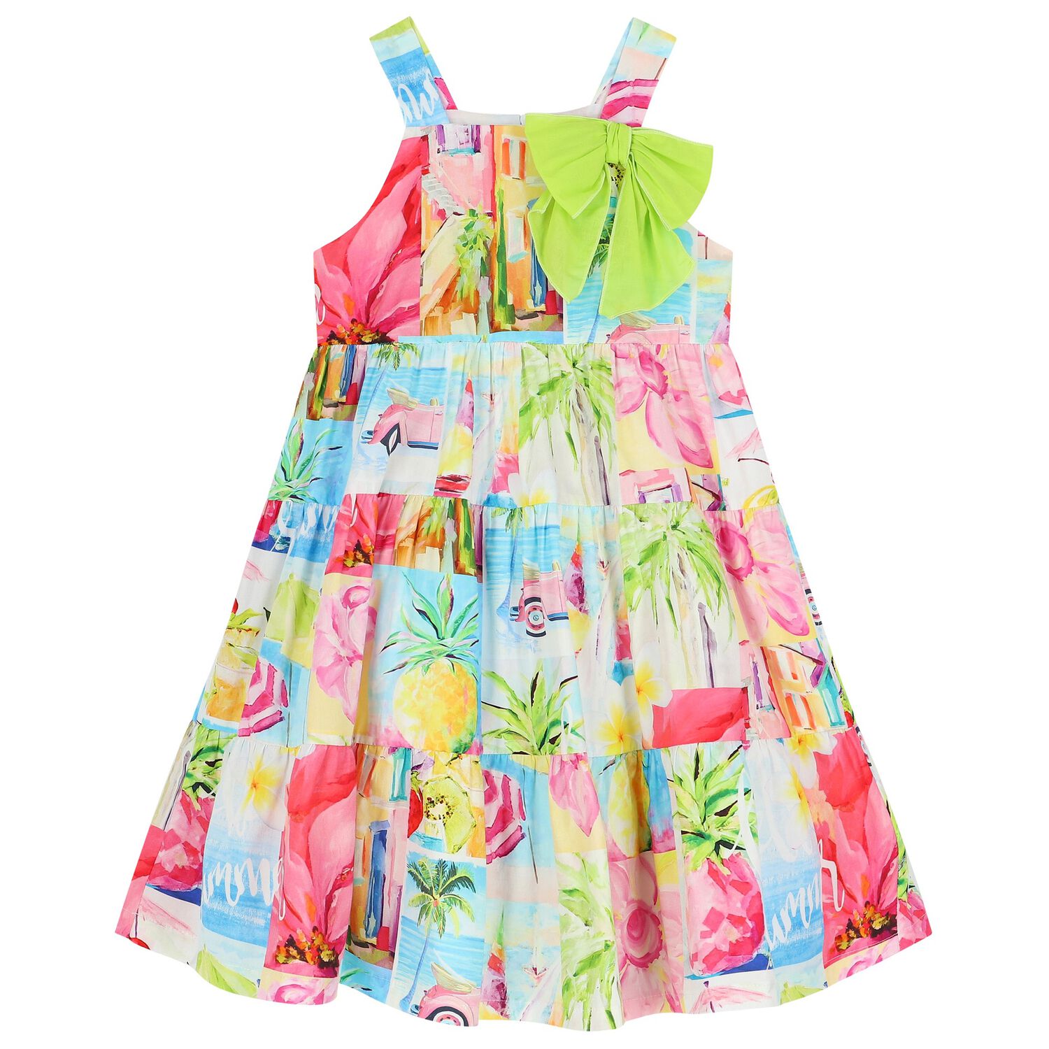 Girls Multi-Colored Bow Dress, 1, hi-res image number null