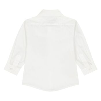 Younger Boys White Logo Shirt