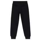 Girls Black Embellished Logo Joggers, 1, hi-res