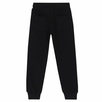 Girls Black Embellished Logo Joggers