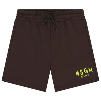 Brown Logo Shorts