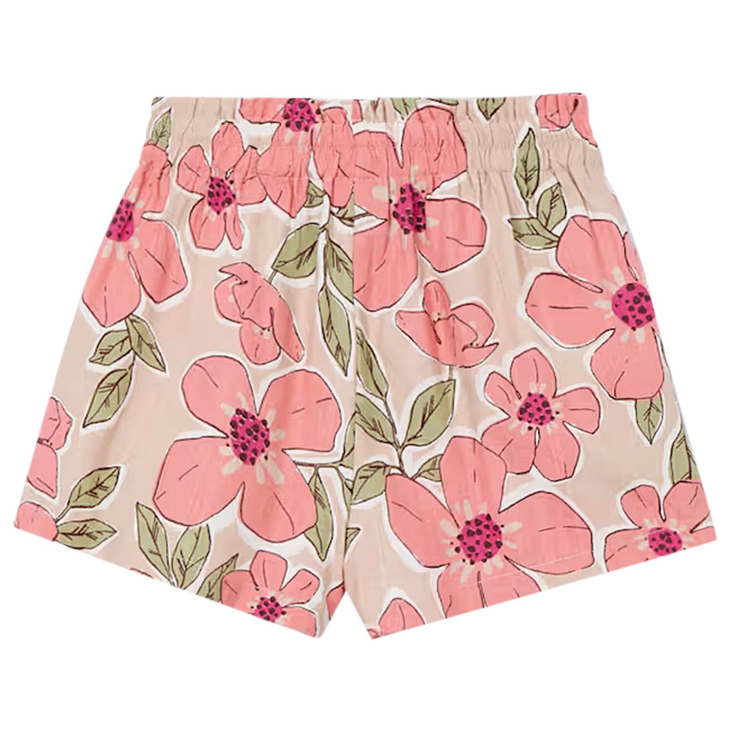 Girls Pink Floral Shorts, 1, hi-res