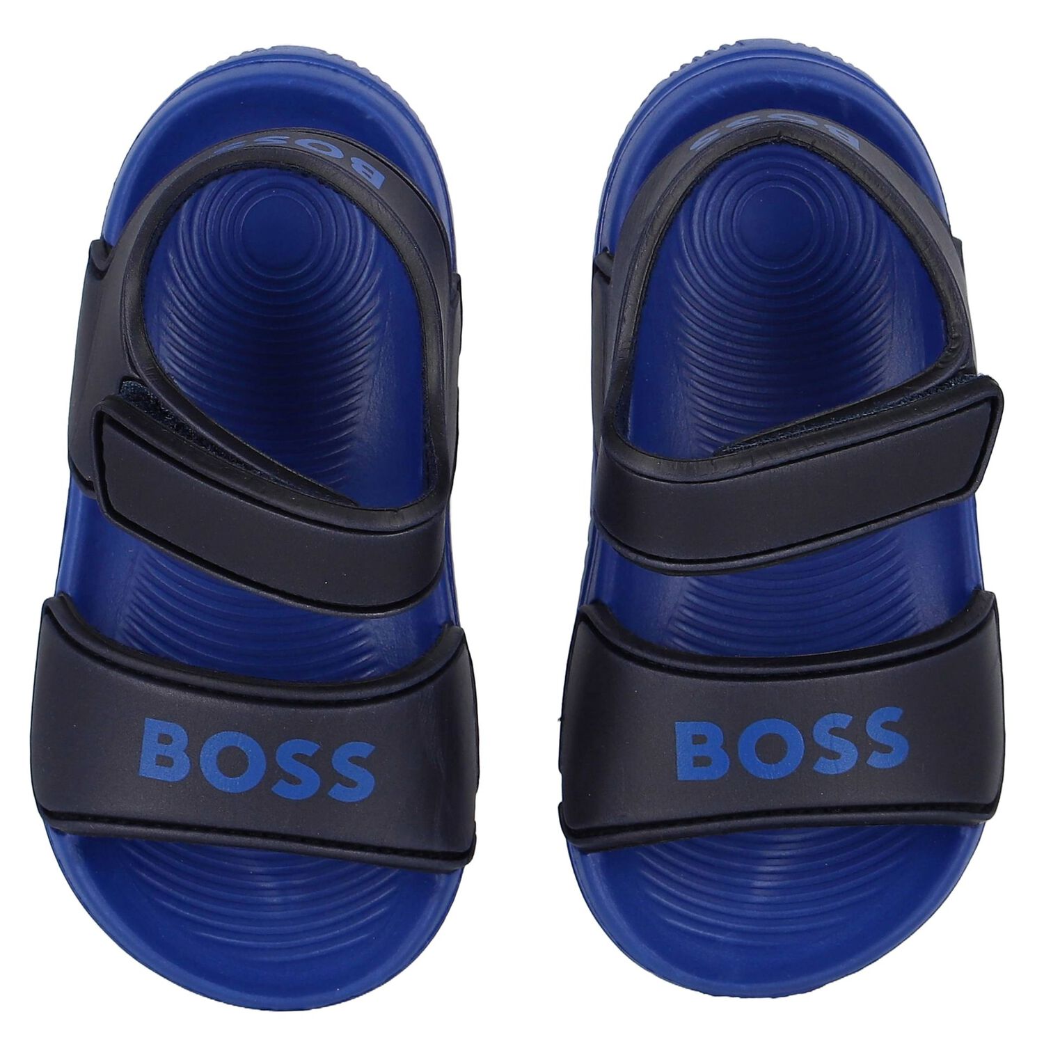 Boys Navy Blue & Blue Sandals, 2, hi-res