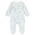 Baby Boys White & Blue Babygrow, 1, hi-res
