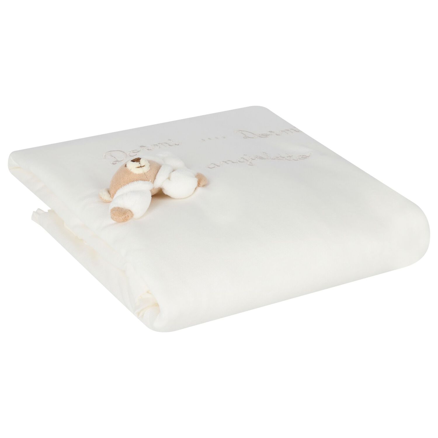 Ivory Teddy Bear Baby Blanket, 1, hi-res image number null