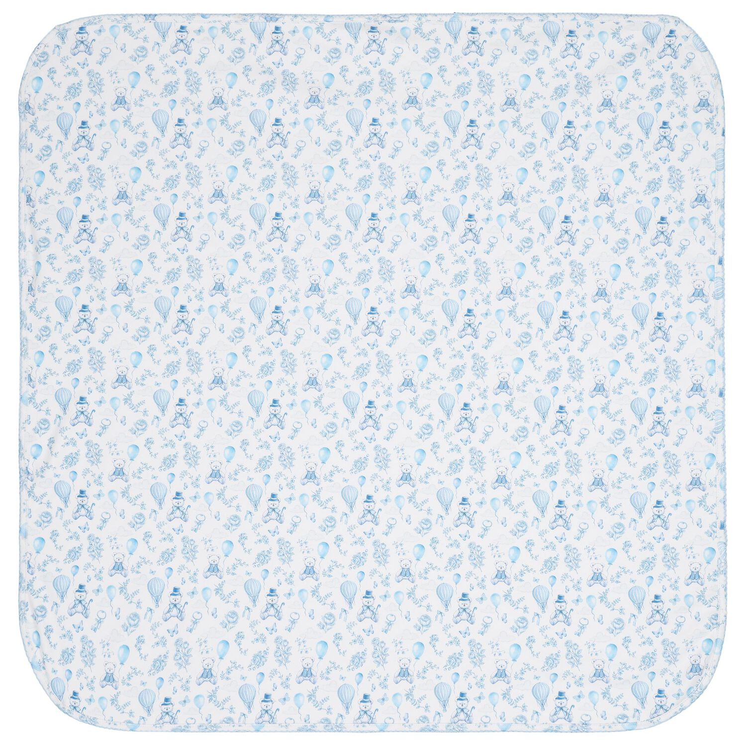 Boys White & Blue Toile de Jouy Babygrow Set, 1, hi-res image number null