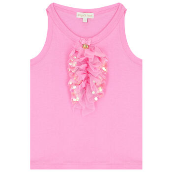 Girls Pink Sequin Top