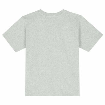 Grey Cotton Logo T-Shirt