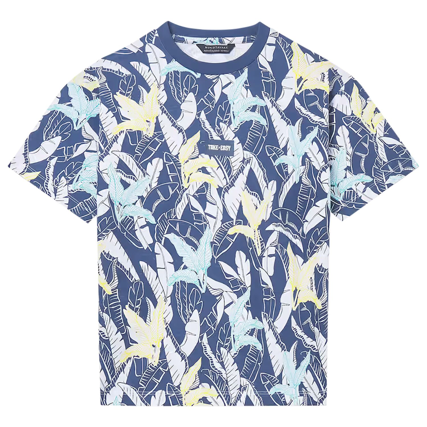 Boys Blue Palm Tree T-Shirt, 1, hi-res