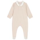 Baby Boys Beige Teddy Bear Babygrow Set, 2, hi-res