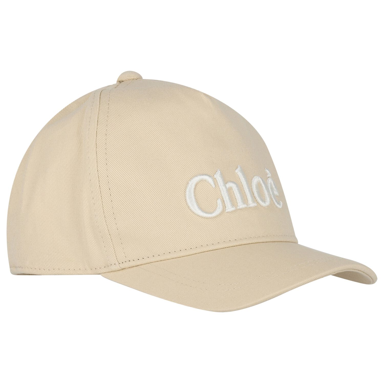 Girls Beige Logo Cap, 1, hi-res