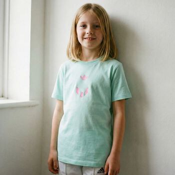 Girls Green Logo Messi T-Shirt