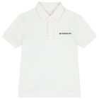 Boys White logo Polo Shirt, 2, hi-res