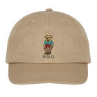 Boys Beige Polo Bear Cap, 1, hi-res