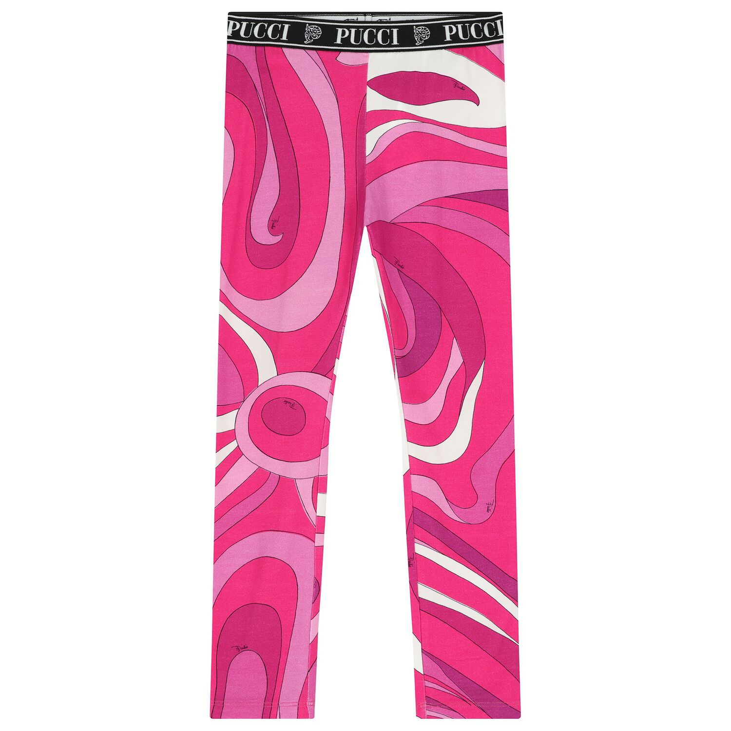 Girls Pink & Purple Logo Iride Leggings , 1, hi-res