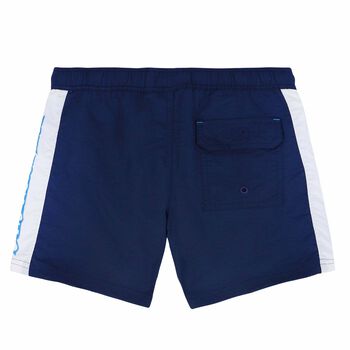 Boys Navy Logo Swim Shorts