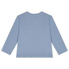 Younger Boys Blue Robot Long Sleeve Top, 1, hi-res