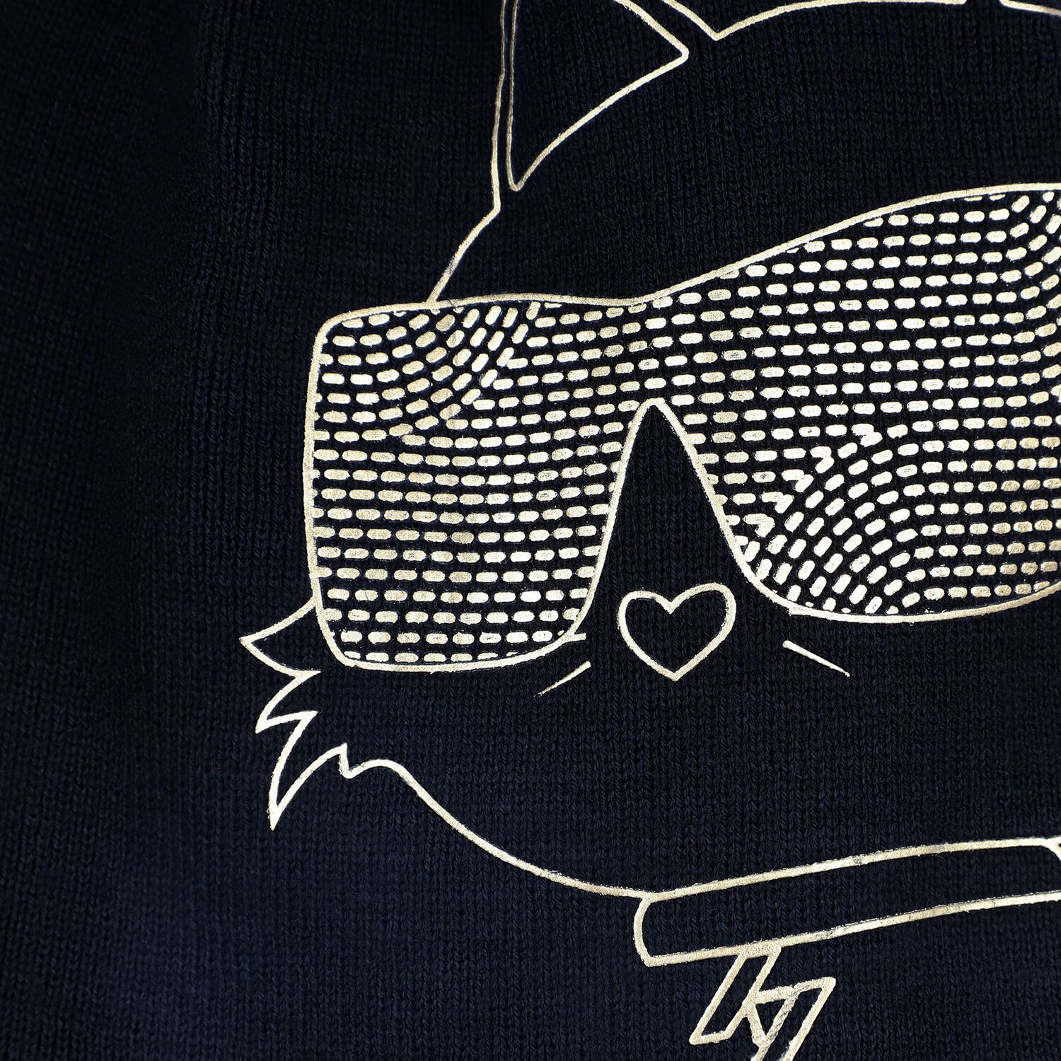 Girls Black Choupette Knitted Hat, 1, hi-res