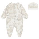 Ivory & Beige Geo Map Babygrow Set, 3, hi-res