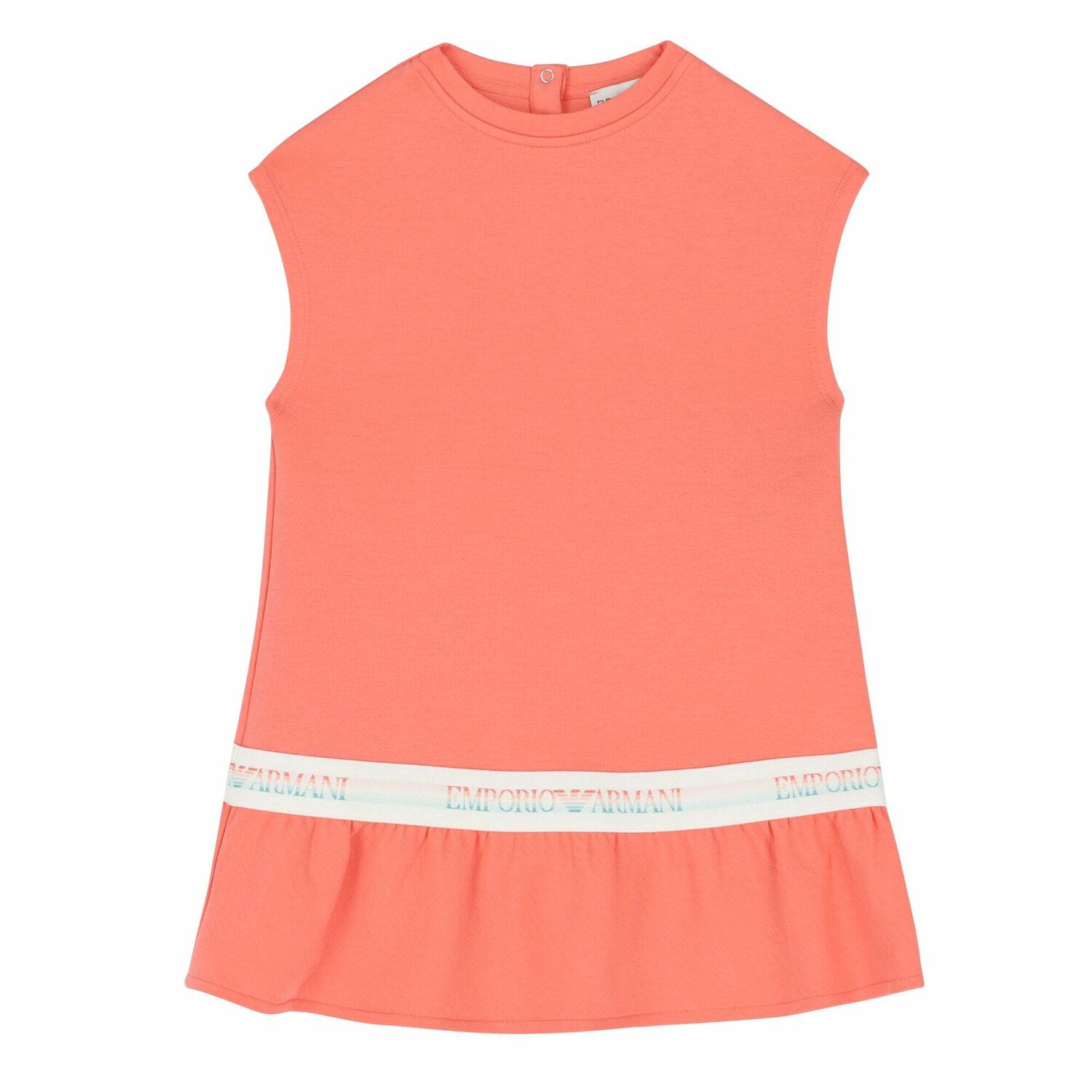Girls Coral Pink Logo Dress, 1, hi-res image number null