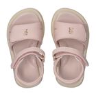 Girls Pink Logo Sandals, 1, hi-res