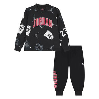 Younger Boys Black Jordan Trousers Set
