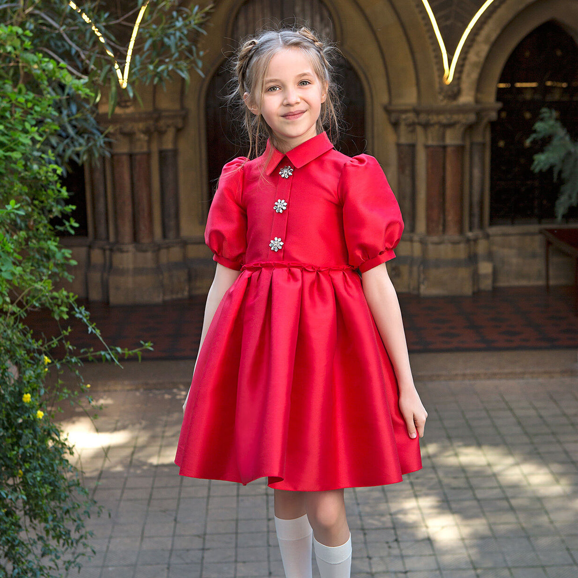 Little girl red dress discount